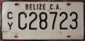 Nummernschilder / Kfz-Kennzeichen Belize 1982 1980er Cayo District