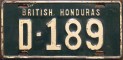 Nummernschilder / Kfz-Kennzeichen Belize 1965 1960er