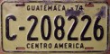 Nummernschilder / Kfz-Kennzeichen Guatemala 1974 1970er