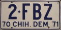 Nummernschilder / Kfz-Kennzeichen Mexiko 1970 1970er Chihuahua 