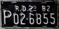 Nummernschilder / Kfz-Kennzeichen Dominikanische Republik 1982 1980er