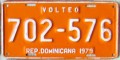 Nummernschilder / Kfz-Kennzeichen Dominikanische Republik 1979 1970er