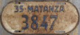 Nummernschilder / Kfz-Kennzeichen Argentinien 1935 1930er Buenos Aires La Matanza