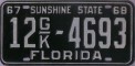 Nummernschilder / Kfz-Kennzeichen USA 1967 1960er Florida FL