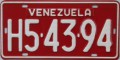 Nummernschilder / Kfz-Kennzeichen Venezuela 1962 1960er