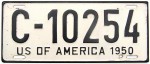 Nummernschilder / Kfz-Kennzeichen Deutschland 1950 1950er US