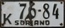 Nummernschilder / Kfz-Kennzeichen Uruguay 1950 1950er Soriano