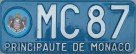 Nummernschilder / Kfz-Kennzeichen Monaco 1950 1950er