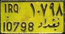 Nummernschilder / Kfz-Kennzeichen Irak 1974 1970er