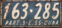 Nummernschilder / Kfz-Kennzeichen Kuba 1955 1950er