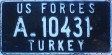 Nummernschilder / Kfz-Kennzeichen Türkei 1960 1960er
