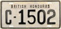 Nummernschilder / Kfz-Kennzeichen Belize 1965 1960er