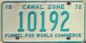 Nummernschilder / Kfz-Kennzeichen Panama 1972 1970er Canal Zone