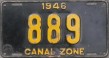 Nummernschilder / Kfz-Kennzeichen Panama 1946 1940er Canal Zone