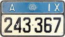 Nummernschilder / Kfz-Kennzeichen Griechenland 1963 1960er