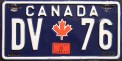 Nummernschilder / Kfz-Kennzeichen Europa 1968 1960er Canada