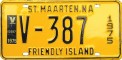 Nummernschilder / Kfz-Kennzeichen Niederländische Antillen 1975 1970er St. Maarten