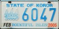 Nummernschilder / Kfz-Kennzeichen Palau 2000 2000er Koror