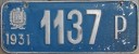 Nummernschilder / Kfz-Kennzeichen Argentinien 1931 1930er Tucuman