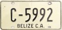 Nummernschilder / Kfz-Kennzeichen Belize 1973 1970er