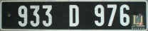 Nummernschilder / Kfz-Kennzeichen Mayotte 1950 1950er