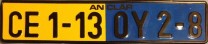 Nummernschilder / Kfz-Kennzeichen Irland, Republik 1987 1980er CE=An Clar OY=Uibh Fhaili