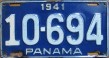 Nummernschilder / Kfz-Kennzeichen Panama 1941 1940er