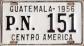 Nummernschilder / Kfz-Kennzeichen Guatemala 1956 1950er