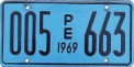 Nummernschilder / Kfz-Kennzeichen Peru 1969 1960er