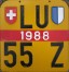 Nummernschilder / Kfz-Kennzeichen Schweiz 1963 1960er