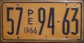 Nummernschilder / Kfz-Kennzeichen Peru 1966 1960er