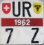 Nummernschilder / Kfz-Kennzeichen Schweiz 1960 1960er