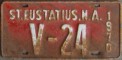 Nummernschilder / Kfz-Kennzeichen Niederländische Antillen 1970 1970er St. Eustatius