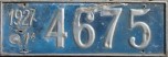 Nummernschilder / Kfz-Kennzeichen Argentinien 1927 1920er Buenos Aires City