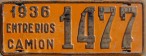 Nummernschilder / Kfz-Kennzeichen Argentinien 1936 1930er Entre Rios