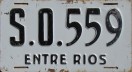 Nummernschilder / Kfz-Kennzeichen Argentinien 1950 1950er Entre Rios
