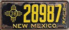 Nummernschilder / Kfz-Kennzeichen USA 1938 1930er New Mexico NM