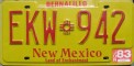 Nummernschilder / Kfz-Kennzeichen USA 1982 1980er New Mexico NM