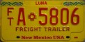 Nummernschilder / Kfz-Kennzeichen USA 1991 1990er New Mexico NM
