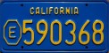 Nummernschilder / Kfz-Kennzeichen USA 1969 1960er California CA Pol State Troper
