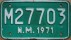 Nummernschilder / Kfz-Kennzeichen USA 1971 1970er New Mexico NM