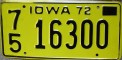 Nummernschilder / Kfz-Kennzeichen USA 1958 1950er Iowa IA