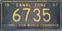 Nummernschilder / Kfz-Kennzeichen Panama 1967 1960er Canal Zone