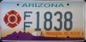Nummernschilder / Kfz-Kennzeichen USA 1997 1990er Arizona AZ