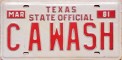 Nummernschilder / Kfz-Kennzeichen USA 1981 1980er Texas TX