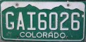 Nummernschilder / Kfz-Kennzeichen USA 1980 1980er Colorado CO