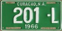 Nummernschilder / Kfz-Kennzeichen Niederländische Antillen 1966 1960er Curacao