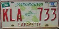 Nummernschilder / Kfz-Kennzeichen USA 1977 1970er Mississippi MS