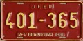 Nummernschilder / Kfz-Kennzeichen Dominikanische Republik 1980 1980er