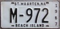 Nummernschilder / Kfz-Kennzeichen Niederländische Antillen 1967 1960er St. Maarten